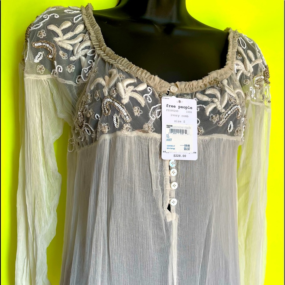 Free People Embellished Blouse